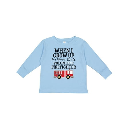

Inktastic Firefighter Volunteer Fireman Gift Toddler Boy Girl Long Sleeve T-Shirt