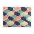 thumbnail image 5 of Yayeee Area Rugs for Living Room 5.2'x4' Non Slip Washable Bedroom Floor Carpet, Pink Cubes, 5 of 5