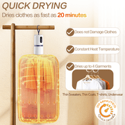 Portable Clothes Dryer,Mini Laundry Dryers, Small Compact Foldable Electric Drying Machine with Dry Bag for Travel,RV, Home,Apartment