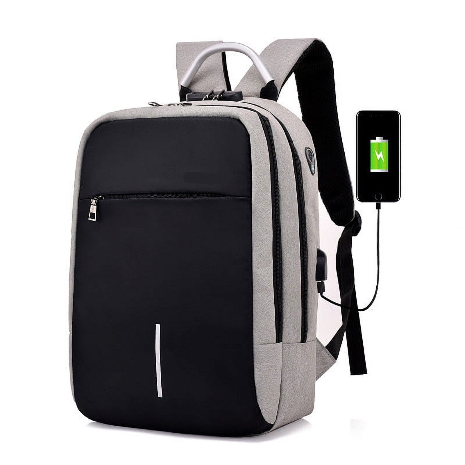 anti theft waterproof travel laptop backpack grey Tzowla Water Resistant Anti-Theft Bag with Giant Tumbler Holder Pocket and Lock 15.6 Inch Computer Business Backpacks for Women Men Work College Gift,Casual Daypack(Grey) : Electronics air mesh back panel offers cool comfort Anti Theft Backpack With Lockable