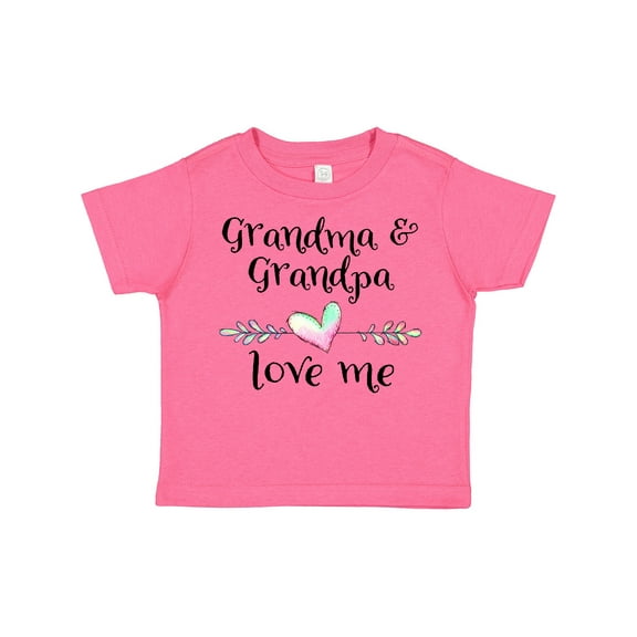 Inktastic Grandma and Grandpa Love Me Heart Grandchild Boys or Girls Toddler T-Shirt