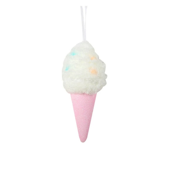 CuiLiyq Christmas Tree Ice Cream Ornament, Simulated Macaron Colored Donut Ice Cream Cake Pendant, for Family Holiday Parties Fireplace Pendant, and Christmas Gifts (Pink)