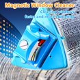thumbnail image 2 of nipocaio Double Sided Window Cleaner Wiper Magnetic Cleaning Tools, 5 File Adjustable Magnetic Glider Wash Brush Tools, for High Rise Car Double Glazing Windows 0.3"-1" Thickness (Blue), 2 of 5