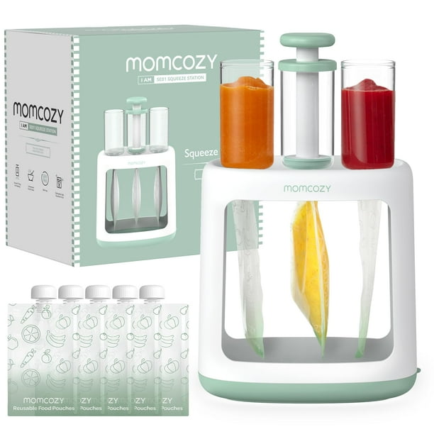 Máquina para hacer puré de comida para bebés Momcozy con 5 bolsas