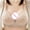 Beige, variant on Penkiiy Women Bras 3-Pack Women Sexy Butterfly Back Top Bra Wire Free Underwears Base Vest Style Sports Lingerie Pink Bras
