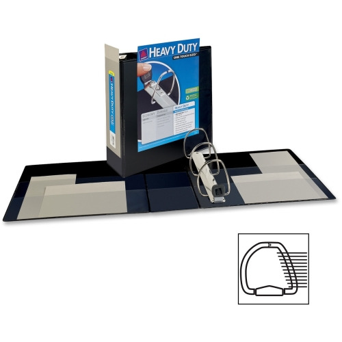 Avery Heavy-Duty View 3 Ring Binder, 4' One Touch EZD Rings, Black 4' Binder Capacity - Letter - 8 1/2' x 11' Sheet Size - 780 Sheet Capacity - 3 x D-Ring Fastener(s) - 4 Internal Pocket(s) - Chi