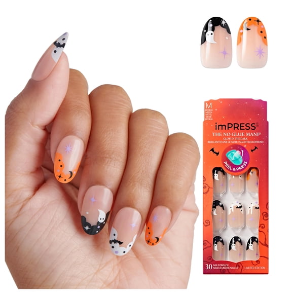 Uñas Postizas KISS imPRESS Halloween 'The Creeps' que Brillan en la Oscuridad