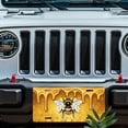 thumbnail image 5 of Bee on Honeycomb Funny Personalized License Plate Rust-proof Stainless Steel Metal License Plate Suitable For Men And Women 12.2" x 6.2", 5 of 6