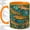 Orange, variant on Rainbow Trout Accent Mug, 11oz Ceramic Coffee Cup for Anglers