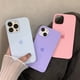 thumbnail image 2 of Caja del teléfono de silicona suave líquida de lujo para iPhone 11 12 Pro Max X XR Xs Max 12Mini 8 7 Plus caramelo color sólido protección completa contraportada a prueba de golpes QMJL, 2 of 4