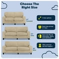 thumbnail image 4 of Serta Palisades 61" Track Arm Sofa, Easy Care Polyester, Loveseat or Couch for Small Spaces, Sand Beige, 4 of 16