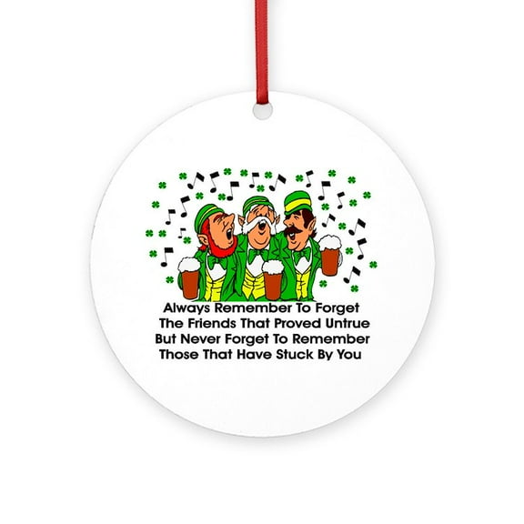 CafePress - Irish Friendship -  Round Wood Ornament 4"