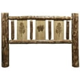 thumbnail image 4 of Glacier Country Collection Full Headboard w/ Laser Engraved Pine Design, 4 of 5