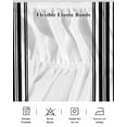 thumbnail image 5 of Black White Stripe, Wrap Around Bed Skirts for Queen Bed 16" Drop, Bed Skirt with Adjustable Elastic Belt Dust Ruffle Bed Valance for Bedroom Hotel Luxury Abstract Geometric Bed Frame Cover, 5 of 7