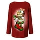 thumbnail image 5 of Camisas Navideñas Para Mujer Tops de Manga Larga Moda Casual Estampado de Cuello Redondo Blusa Superior Suelta Jersey Odeerbi ODB202244, 5 of 5