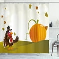 thumbnail image 1 of Ambesonne Turkey Shower Curtain, Happy Pilgrim Theme, 69"Wx75"L, Multicolor, 1 of 3