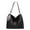 Black, variant on For Women PU Leather Tote Top Handle Satchel Shoulder Bag Armpit Bag Mini Tote Bag