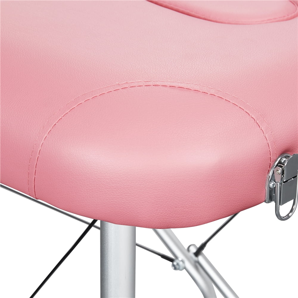 Renwick Adjustable Professional Massage Bed Max. Load Bearing Static 551.2lb, Pink