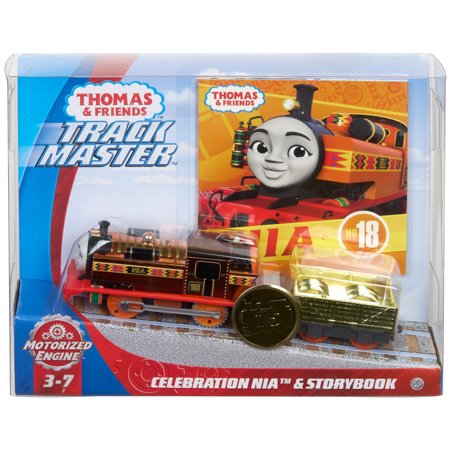 【Fisher-Price 】 きかんしゃトーマス トラックマスター 75周年 セレブレーション ニア＆ストーリーブック Thomas ＆ Friends Trackmaster  Nia メタリック