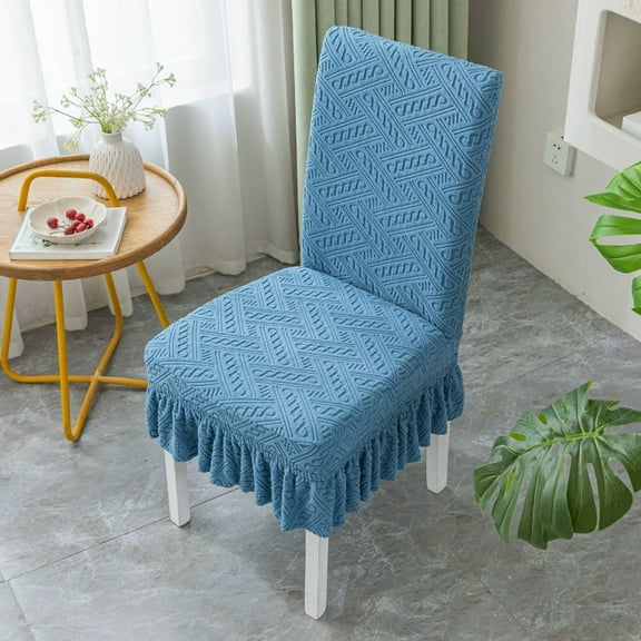 Short Skirt Home Chair Covers, Stretch Dining Chair Backrest Protector, Universal Slipcover for Stool, Dining Chair Cushion, Ideal for Home and Office