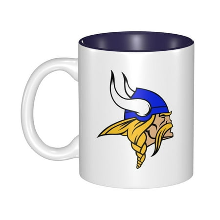 

Minnesota_Vikings 11 Oz Originality Coffee Mugs Large Water Mugs With Handle Porcelain Coffee Cup Thank You Gifts For Mom Dad And Friends Navy Blue
