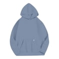 thumbnail image 7 of CAIVO Long Sleeve Hoodies For Women Cozy Relaxed Fit Hooded Sweatshirt With Front Pockets Casual Winter Pullover Solid Color Running Tops, 7 of 7