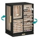 thumbnail image 1 of SONGMICS Caja Joyero Giratorio 360°, Caja de Joyas con 5 Cajones, Ventanas Laterales de Cristal, Gran Capacidad, Almacenamiento Vertical, Diseño Abierto, Idea de Regalo, Negro Tinta, 1 of 5