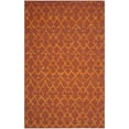 thumbnail image 5 of Contemporary Rug - Straw Patch Wool/Cotton -Rust/Gold-Color:Rust/Gold,Design:Contemporary,Shape:Rectangle,Size:8'L x 5' W, 5 of 8