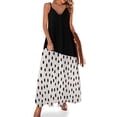 thumbnail image 1 of Vestido sin mangas con pinceladas de pintura de marfil negro geométrico moderno vestidos de noche de lujo vestido de fiesta elegante de lujo para mujer, 1 of 7
