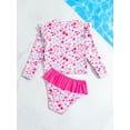 thumbnail image 3 of Toddler Girls Rash Guard Sets with Bikini Bottoms Swimwear（4-7Y）, 3 of 5