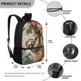 thumbnail image 5 of Uourmeti Sloth Floral Pattern Backpack, Smooth Zipper School Backpack 17 Inchs Personalized Student Bookbag for Daily Use Work, 5 of 6