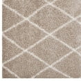 thumbnail image 4 of Modway Toryn Diamond Lattice 8x10 Shag Area Rug in Beige and Ivory, 4 of 7