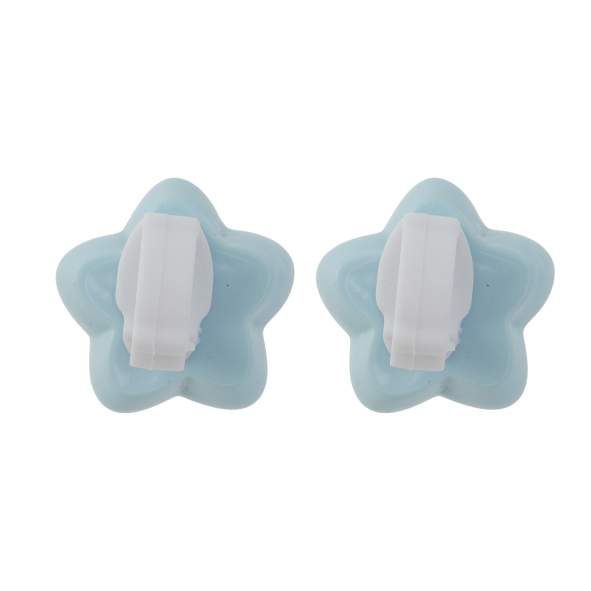 Unique Bargains Chubby Star Shoelace Charms 1 Pair Blue