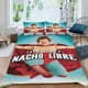 thumbnail image 2 of Nacho Libre Conjunto de sábanas temático, trío de piezas, cómodo y amigable con la piel, diseño único, regalo de decoración para el hogar para familiares, amigos y fans,140cm *210cm, 2 of 6