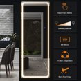 thumbnail image 3 of Dovelina 63"x16" Frameless Led Mirror Full Length Mirror Flat Floor / Wall Mirror With Light, White, 3 of 10