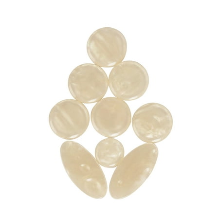 9pcs White Mother of Pearl Shell Key Button Inlays for Tenor/ Alto/ Soprano Sax (Best Vintage Tenor Sax)