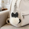 thumbnail image 4 of PU Cat Keychain with Fluffy Pom Pom - Adorable Cartoon Animal Keychain Pendant, Cute Lightweight Key Ring for Cat Lovers | Decorative Gift for Keys, Bags & Zippers(White), 4 of 6