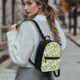 thumbnail image 3 of Eheartsgir Lemons Pattern Small Backpack, Adjustable Strap Polyester Mini Backpack for Hiking Travel, Smooth Zipper Travel Shoulder Bag, 3 of 8