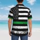 thumbnail image 4 of Fotbe American Flag Camisa Hawaiana para Hombre Unisex – Camisa Casual de Verano con Botones de Manga Corta de Algodón y Lino,Large, 4 of 7