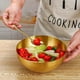 thumbnail image 5 of Wosthever Juego de ensaladeras de acero inoxidable versátil para una fácil limpieza Caja fuerte para ensaladera de acero inoxidable Mostrada plata 25cm, 5 of 6