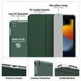 thumbnail image 2 of MoKo Case for iPad 10.2 iPad 9th Generation 2021/ iPad 8th Generation 2020/ iPad 7th Generation 2019, Auto Wake/Sleep Slim Stand Hard Back Smart Cover for iPad 10.2 inch, Midnight Green, 2 of 9