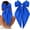 Dark Blue, variant on Hair Bows for Women Girls, Silky Satin Large Bow Hair Clip Hair Ribbons Long Tail Hair Bow Hair Barrettes Graduation Cheerleader Halloween Christmas Accessories Gifts