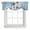 Blue, variant on Green Floral Tie Up Valance Curtains for Windows, Kitchen Curtains Window Shades, Country Rustic Ombre Painting Art Watercolor Light Filtering Roman Curtain Valances for Bedroom/Bathroom/Cafe 42"x12"