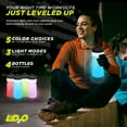 thumbnail image 2 of led2O Light-Up Squeeze Sports Water Bottle with Dual-Mode LED Lighting, 20 Ounce (4), 2 of 6