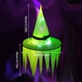 thumbnail image 4 of Sombrero con luces LED para vacaciones de Halloween que brilla intensamente, se puede usar en la cabeza o como colgante, sombrero de bruja, Kits de decoración para fiestas Zigzag verde más luz Bearachild HA007401-05, 4 of 6