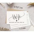 thumbnail image 3 of Inkdotpot 50 Blank RSVP Cards,RSVP Postcards No Envelopes Needed,Classy Script Style Print Response Card,RSVP For Wedding,Baby Shower,Bridal Shower, 3 of 5