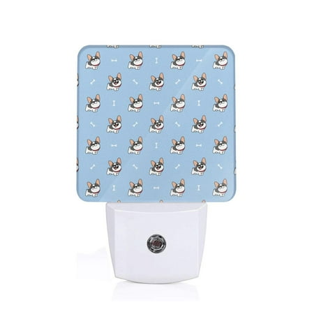 

Sigee French Bulldog2 for Night Lights Plug into Wall Dusk to Dawn Sensor Warm White Led Night Light 0.5W for Kid Hallway