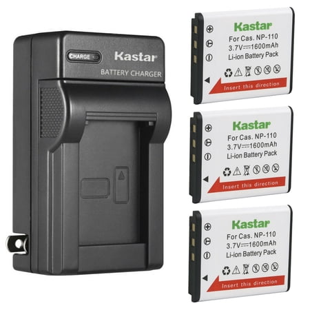 Kastar 3-Pack Battery and AC Wall Charger Replacement for JVC GZ-V500 GZ-V500BEU GZ-V500BU GZ-V500BUS GZ-V515BEU GZ-V675 GZ-V570 GZ-V590 GZ-V700 GZ-VX700 GZ-VX700BU GZ-VX700BUS Cameras