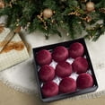 thumbnail image 4 of Kugisaki Christmas Decor 9 PCS Velvet Christmas Balls Decorations, 8cm/3.15in Christmas Tree Hanging Balls Multiple Color, Christmas House Holiday Party Decoration, 4 of 6