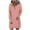 Pink, variant on Otvok Autumn Winter Dresses Womens Hooded Solid Long Sleeve Casual Dress